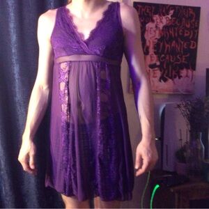 Purple slip dress